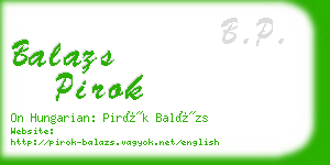 balazs pirok business card