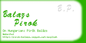 balazs pirok business card